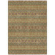10' X 14' Artichoke Green And Olive Green Floral Medallion Washable Indoor Outdoor Area Rug
