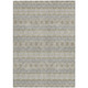 10' X 14' Silver Gray And Gold Floral Medallion Washable Indoor Outdoor Area Rug