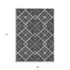 9' X 12' Charcoal Gray And Silver Geometric Washable Indoor Outdoor Area Rug