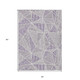 5' X 8' Purple Lilac And Silver Geometric Washable Indoor Outdoor Area Rug