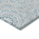 10' X 14' Denim Blue And Ivory Floral Medallion Washable Indoor Outdoor Area Rug
