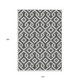 10' X 14' Black And Ivory Geometric Washable Indoor Outdoor Area Rug