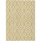 8' X 10' Gold And Ivory Geometric Washable Indoor Outdoor Area Rug