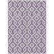 10' X 14' Purple And Ivory Geometric Washable Indoor Outdoor Area Rug