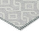 8' X 10' Silver And Ivory Geometric Washable Indoor Outdoor Area Rug