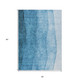 3' X 5' Teal Blue Aqua And Turquoise Ombre Washable Indoor Outdoor Area Rug