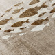 9' X 12' Taupe Brown And Khaki Nautical Washable Indoor Outdoor Area Rug