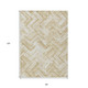 8' X 10' Beige Tan And Ivory Geometric Washable Indoor Outdoor Area Rug