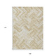 9' X 12' Beige Tan And Ivory Geometric Washable Indoor Outdoor Area Rug