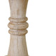28" Brown Solid Wood Round Pedestal End Table
