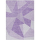 3' X 5' Lilac And Purple Geometric Washable Indoor Outdoor Area Rug