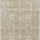 5' X 8' Beige Tan And Ivory Oriental Washable Indoor Outdoor Area Rug