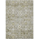 8' X 10' Taupe Beige And Gold Oriental Washable Indoor Outdoor Area Rug