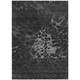 10' X 14' Charcoal Gray And Silver Abstract Washable Indoor Outdoor Area Rug