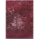 5' X 8' Merlot Blush And Gray Abstract Washable Indoor Outdoor Area Rug