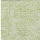 9' X 12' Green And Ivory Paisley Washable Indoor Outdoor Area Rug