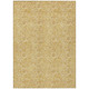 3' X 5' Gold And Wheat Floral Washable Indoor Outdoor Area Rug