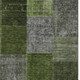 5' X 8' Olive Green And Artichoke Green Patchwork Washable Indoor Outdoor Area Rug