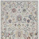 7' X 10' Ivory Gray And Red Wool Medallion Hand Tufted Area Rug