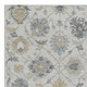 5' X 7' Ivory Gray And Green Wool Floral Hand Tufted Distressed Area Rug