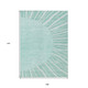 9' X 12' Teal Blue Aqua And Mint Green Abstract Washable Indoor Outdoor Area Rug