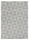 5' X 7' Gray And Light Gray Wool Geometric Hand Tufted Area Rug