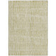 10' X 14' Beige And Tan Striped Washable Indoor Outdoor Area Rug