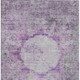 9' X 12' Purple Lavender And Gray Oriental Washable Indoor Outdoor Area Rug