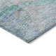 5' X 8' Teal Blue Aqua And Gray Oriental Washable Indoor Outdoor Area Rug