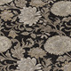 8' Black Taupe And Beige Round Floral Washable Indoor Outdoor Area Rug
