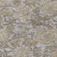 5' X 8' Gray Silver And Taupe Floral Washable Indoor Outdoor Area Rug