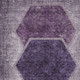 8' X 10' Eggplant Purple And Lavender Geometric Washable Indoor Outdoor Area Rug