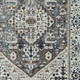 3' X 5' Gray Brown And Teal Floral Medallion Area Rug