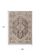 5' X 8' Gray Brown And Teal Floral Medallion Area Rug