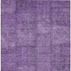 9' X 12' Purple Eggplant And Gray Patchwork Washable Indoor Outdoor Area Rug