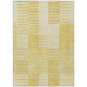 8' X 10' Gold Wheat And Ivory Striped Washable Indoor Outdoor Area Rug