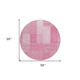 8' Pink And Blush Round Striped Washable Indoor Outdoor Area Rug