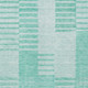 8' X 10' Teal Blue Aqua And Ivory Striped Washable Indoor Outdoor Area Rug