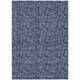 8' X 10' Navy Blue Denim Blue And Ivory Floral Washable Indoor Outdoor Area Rug