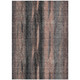 3' X 5' Blue Charcoal And Copper Botanical Leaves Washable Indoor Outdoor Area Rug