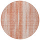 8' Orange And Salmon Round Botanical Leaves Washable Indoor Outdoor Area Rug