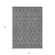 3' X 5' Gray Silver And Charcoal Floral Washable Indoor Outdoor Area Rug