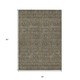 3' X 5' Olive Green Beige And Taupe Floral Washable Indoor Outdoor Area Rug