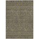 10' X 14' Olive Green Beige And Taupe Floral Washable Indoor Outdoor Area Rug