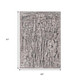 5' X 8' Gray And Black Abstract Distressed Area Rug