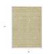 3' X 5' Beige Tan And Ivory Floral Washable Indoor Outdoor Area Rug