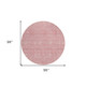 8' Blush Pink And Ivory Round Floral Washable Indoor Outdoor Area Rug