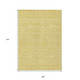 9' X 12' Yellow Gold And Ivory Floral Washable Indoor Outdoor Area Rug