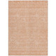 8' X 10' Peach And Ivory Floral Washable Indoor Outdoor Area Rug