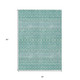 3' X 5' Aqua Teal Blue And Ivory Tribal Washable Indoor Outdoor Area Rug